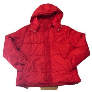Zyia Puffer Coat Women’s XXXL RED REMOVABLE HOOD Casual Ski Snowboard